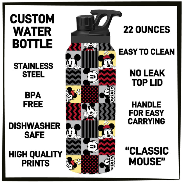 1WTB - Classic Mouse Custom Water Bottle - Preorder ETA: Late Sept