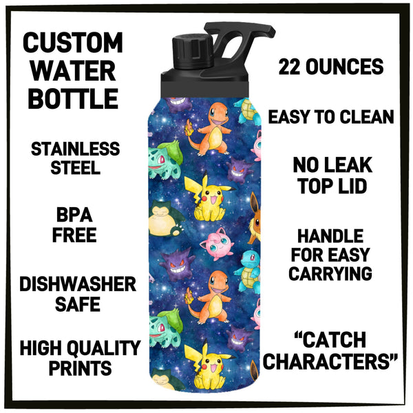 1WTB - Catch Characters Custom Water Bottle - Preorder ETA: Late Sept