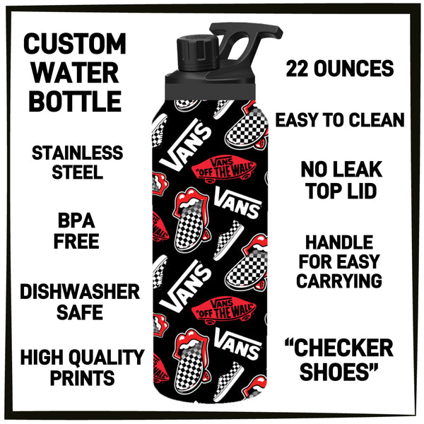 1WTB - Checker Shoes Custom Water Bottle - Preorder ETA: Late Sept