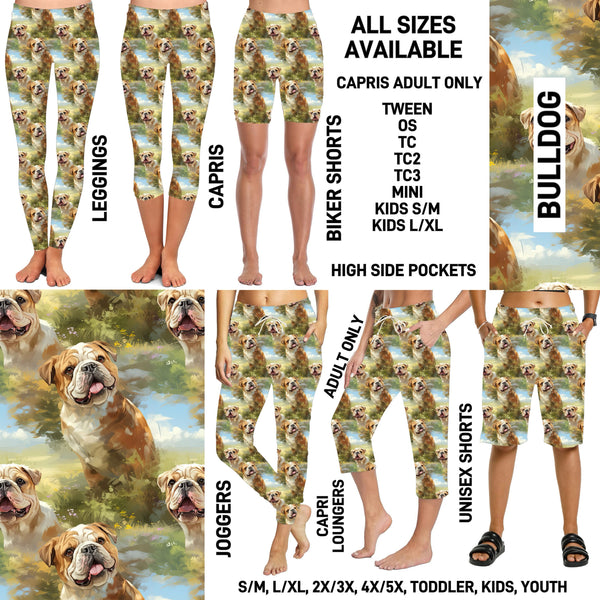 P1BR - Bulldog Full Joggers/Capri Loungers/Unisex Shorts - Preorder ETA: Mid May