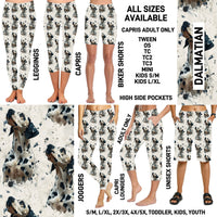 P1BR - Dalmatian Biker/Capris/Leggings with High Side Pockets - Preorder ETA: Mid May