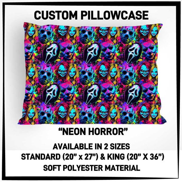 PW15 - Neon Horror Pillowcase - Preorder ETA: Late May