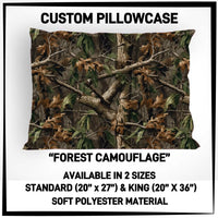 PW15 - Forest Camouflage Pillowcase - Preorder ETA: Late May