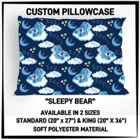 PW15 - Sleepy Bear Pillowcase - Preorder ETA: Late May