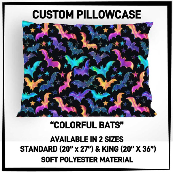 PW15 - Colorful Bats Pillowcase - Preorder ETA: Late May