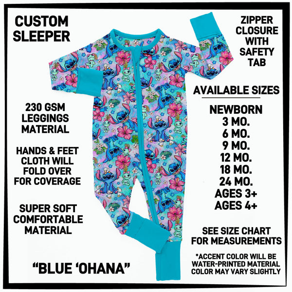 B3SP - Blue 'Ohana Baby Sleeper - Preorder ETA: Late May