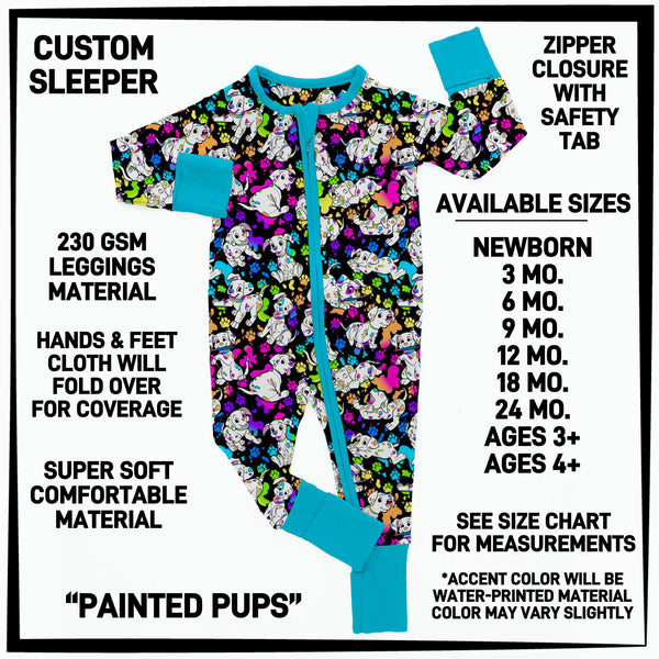 B3SP - Painted Pups Baby Sleeper - Preorder ETA: Late May