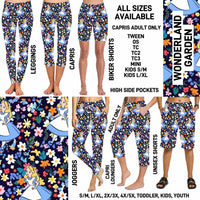 246BT - Wonderland Garden Full Joggers/Capri Loungers/Unisex Shorts - Preorder ETA: Late May