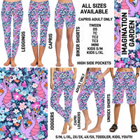 246BT - Imagination Garden Full Joggers/Capri Loungers/Unisex Shorts - Preorder ETA: Late May