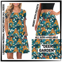 246BT - Deer Garden Pocket Dress/Skort with Pockets - Preorder ETA: Late May