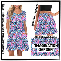 246BT - Imagination Garden Pocket Dress/Skort with Pockets - Preorder ETA: Late May