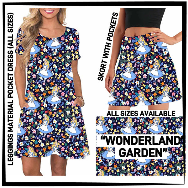 246BT - Wonderland Garden Pocket Dress/Skort with Pockets - Preorder ETA: Late May