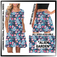 246BT - Alien Garden Pocket Dress/Skort with Pockets - Preorder ETA: Late May