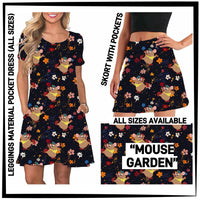 246BT - Mouse Garden Pocket Dress/Skort with Pockets - Preorder ETA: Late May