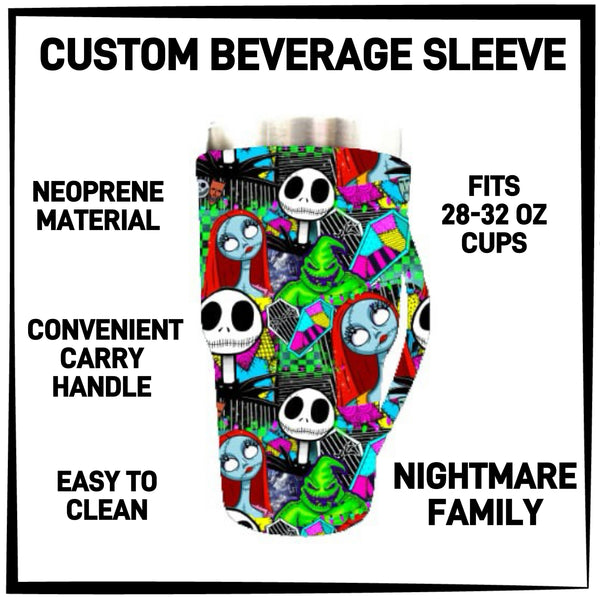 RTS - Nightmare Family 28-32oz Beverage Sleeves
