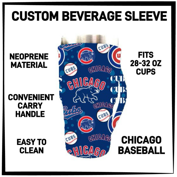 RTS - Chicago Baseball 28-32oz Beverage Sleeves