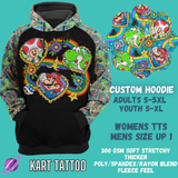 KART TATTOO HOODIE-OUTFIT RUN PREORDER CLOSING 1/10 -CUSTOM HOODIES RE-RUN PREORDER CLOSING 5/11
