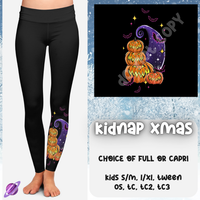 KIDNAP XMAS - ONE LEG LEGGING & HOODIE RUN - LEGGING/CAPRI PREORDER CLOSING 10/24