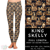 Ready To Ship - King Skelly Full Length Leggings - Sport Pocket OS