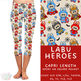 Ready To Ship - Labu Heroes Capri Length Leggings - OS & TC2 Sport Pockets & TC2 Square Pockets