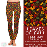 Ready to Ship - Leaves of Fall Full Length Leggings - Sport Pocket TC2