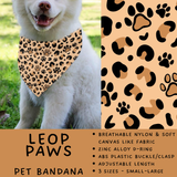 Batch #486 - Pet Gear Collection - Closes 2/6 - ETA early April - Leop Paws Pet Collar Bandana