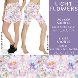 Ready to Ship - Light Flowers Jogger Shorts - TC2
