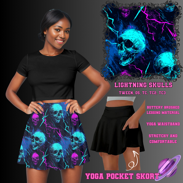 LIGHTNING SKULLS - POCKET SKORT RUN 2 - PREORDER CLOSING 5/21