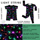 Ready to Ship - Light String Long Zippy Sleeper - 2T & 3T