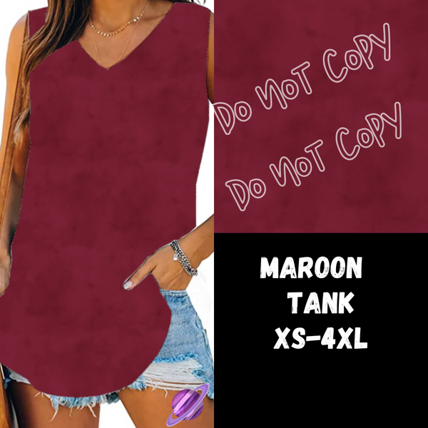MAROON - V-NECK TANK - COLORBLAST PPO-PREORDER CLOSING 5/9