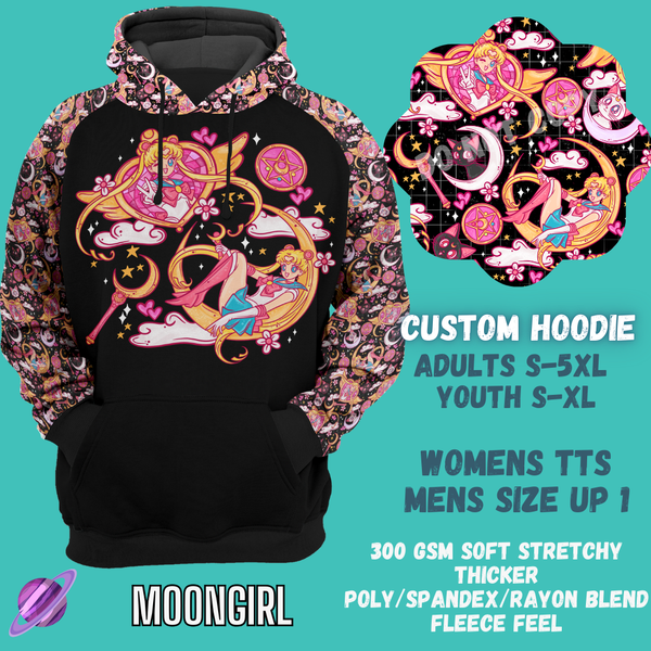 MOON GIRL HOODIE-OUTFIT RUN PREORDER CLOSING 1/10 -CUSTOM HOODIES RE-RUN PREORDER CLOSING 5/11