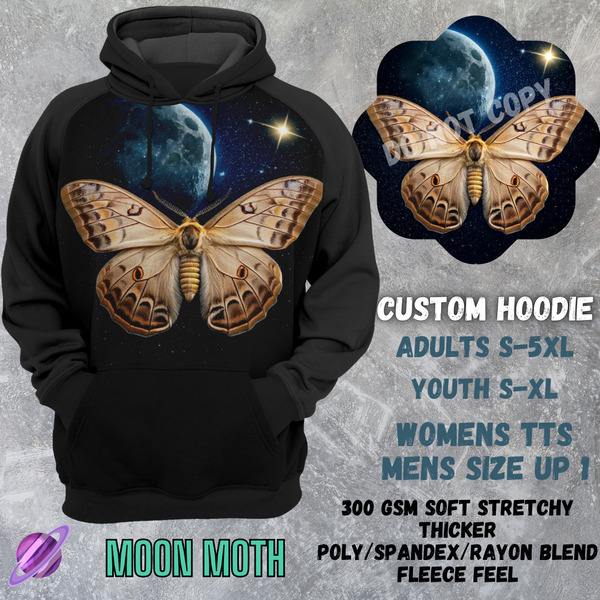 MOON MOTH -CUSTOM HOODIES RE-RUN PREORDER CLOSING 5/11