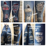 DISTRESSED STRETCH PATCH DENIM