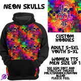 NEON SKULLS -SKULL RUN -CUSTOM HOODIES RE-RUN PREORDER CLOSING 5/11