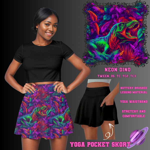 NEON DINO - POCKET SKORT RUN 2 - PREORDER CLOSING 5/21