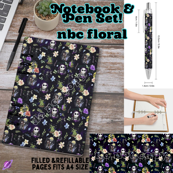 NBC FLORAL -Matching Notebook & Pen Sets