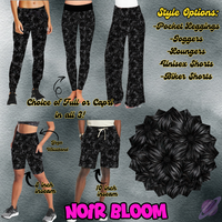 NOIR BLOOM - LEGGING/JOGGER/LOUNGER/SHORTS - MOSTLY BLACK RUN PREORDER CLOSING 1/24