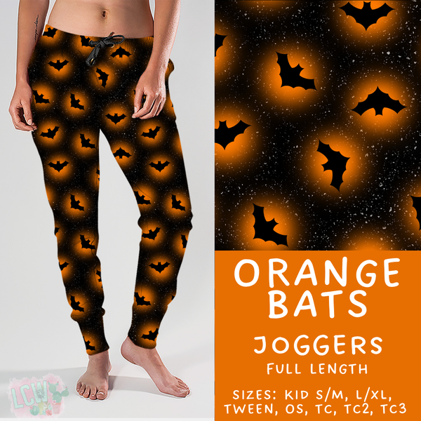 Ready To Ship - Orange Bats Joggers - OS