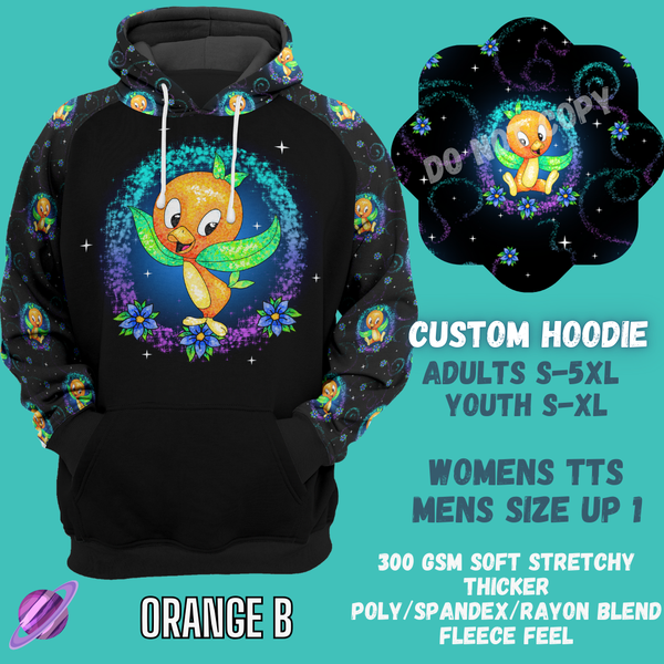 ORANGE B HOODIE-OUTFIT RUN PREORDER CLOSING 1/10 -CUSTOM HOODIES RE-RUN PREORDER CLOSING 5/11