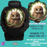 CUSTOM HOODIES 3-OWL-PREORDER CLOSING 7/28