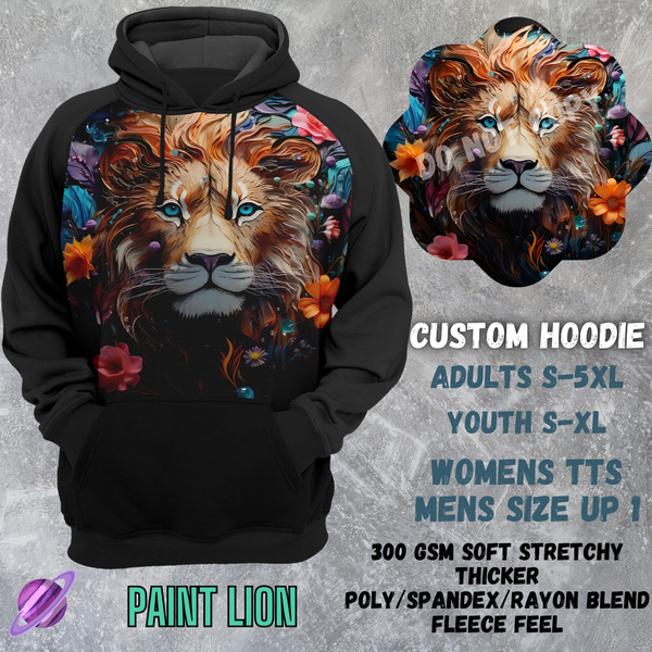 PAINT LION -CUSTOM HOODIES RE-RUN PREORDER CLOSING 5/11