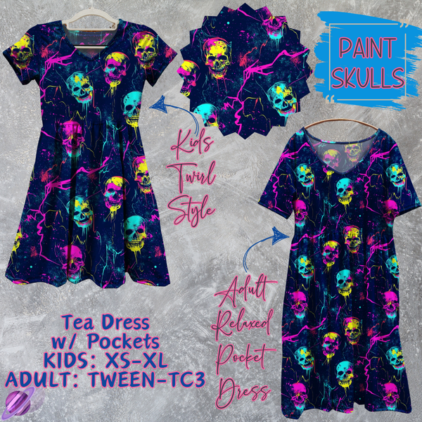 PAINT SKULLS - Adult & Kids - Tea Dress Run- Preorder Closing 5/13