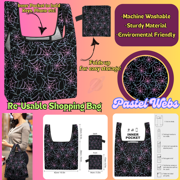 PASTEL WEBS - Re-Usable Shopping Bags PREORDER Closing 1/15