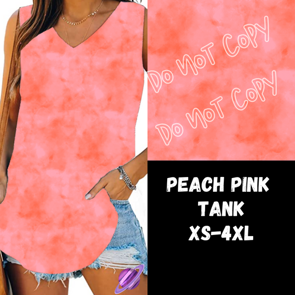 PEACH PINK - V-NECK TANK - COLORBLAST PPO-PREORDER CLOSING 5/9