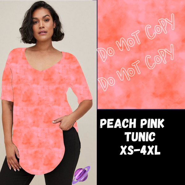 PEACH PINK - V-NECK TUNIC - COLORBLAST PPO-PREORDER CLOSING 5/9