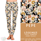 Ready to Ship - Pepe Full Length Leggings - Sport Pocket TC