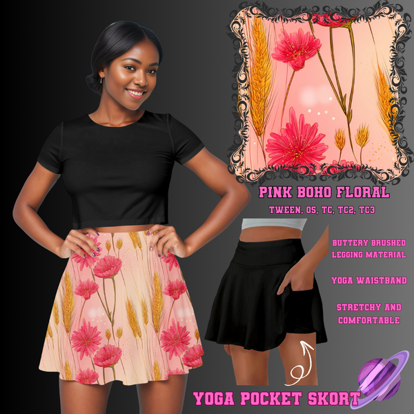 PINK FLORAL - POCKET SKORT RUN 2 - PREORDER CLOSING 5/21