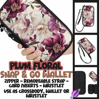 PLUM FLORAL - SNAP & GO WALLETS PREORDER CLOSING 12/18