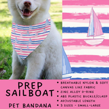 Batch #486 - Pet Gear Collection - Closes 2/6 - ETA early April - Prep Sailboat Pet Collar Bandana