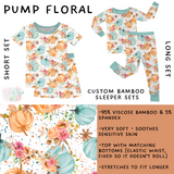 Ready to Ship - Pump Floral Bamboo Long Sleeper Set - 2T, 3T & 4T